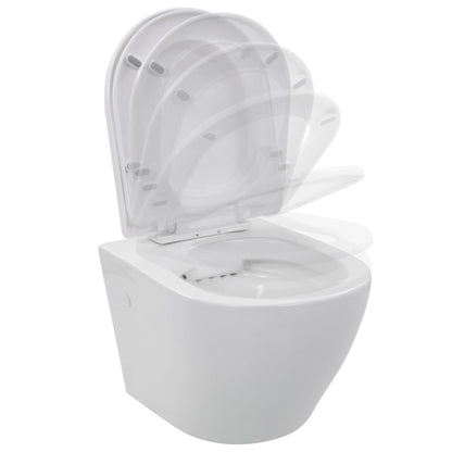 Wall Hung Rimless Toilet Ceramic White