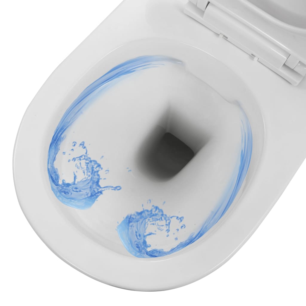 Wall Hung Rimless Toilet Ceramic White