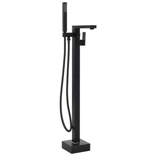 Freestanding Bathtub Faucet Black Stainless Steel 90 cm