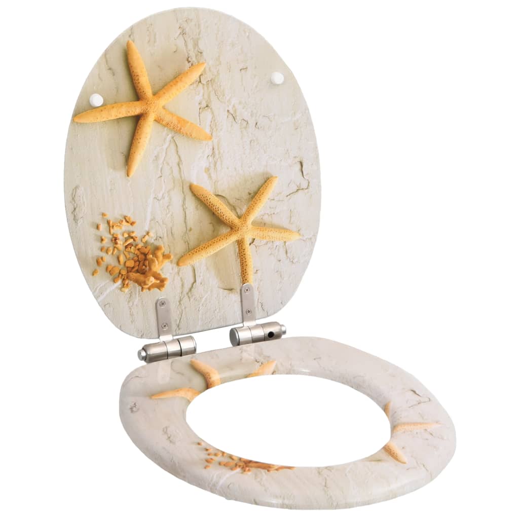 MDF Toilet Seat - Starfish Design - Bend