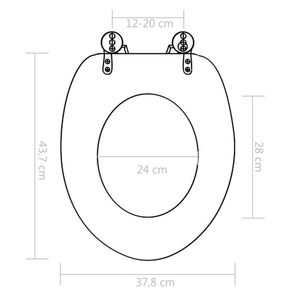 MDF Toilet Seat - Water Drop Design