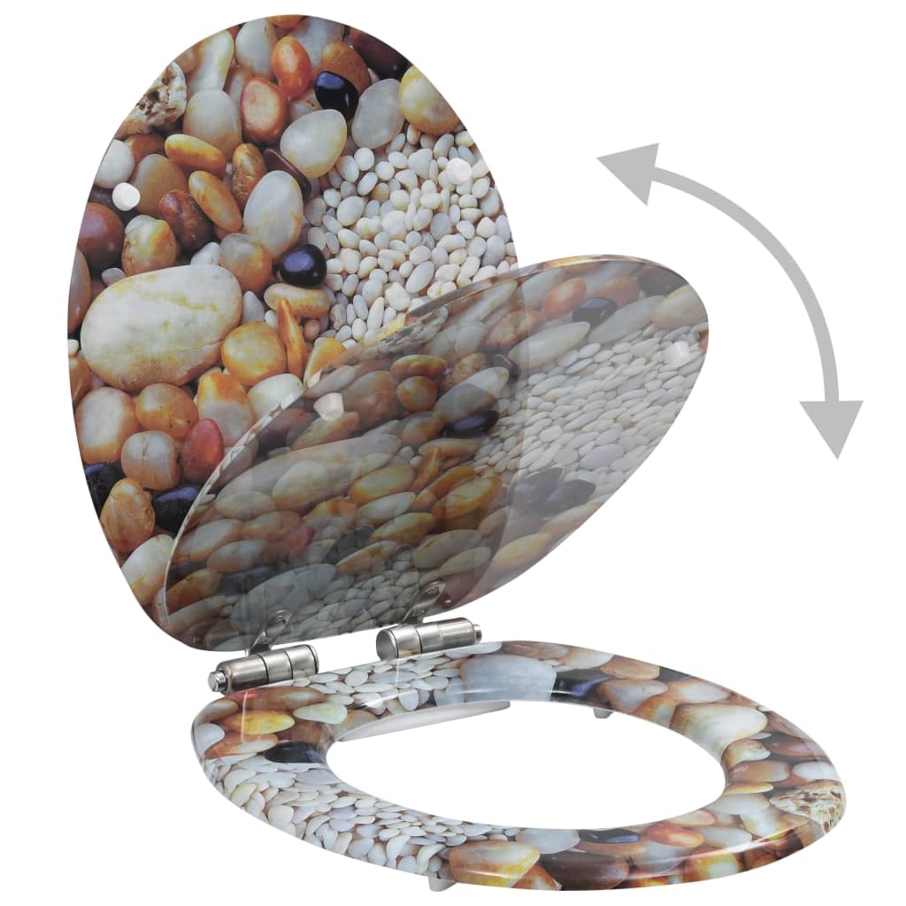 MDF Toilet Seat - Pebbles Design - Bend