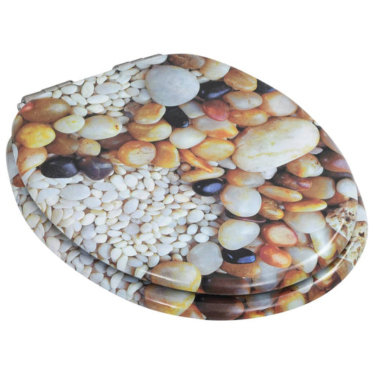 MDF Toilet Seat - Pebbles Design