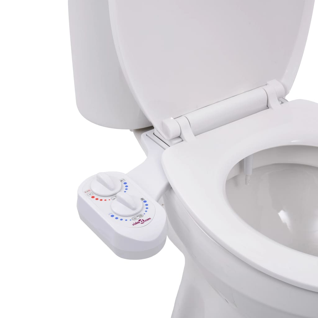 Bidet Toilet Seat Attachment Hot Cold Water Single Nozzle - Bend