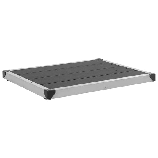 Outdoor Shower Tray WPC Stainless Steel 80x62 cm Grey - Bend