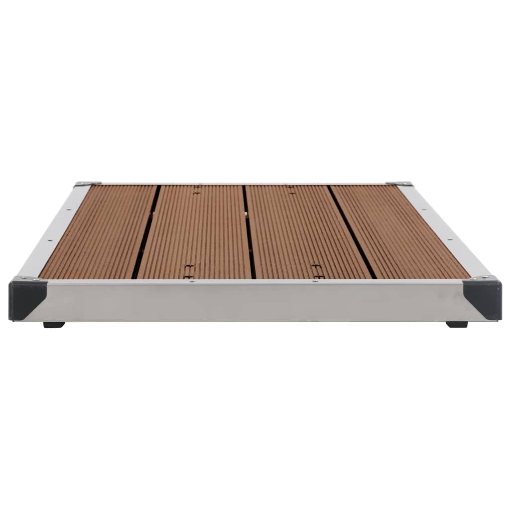 Outdoor Shower Tray WPC Stainless Steel 110x62 cm Brown - Bend