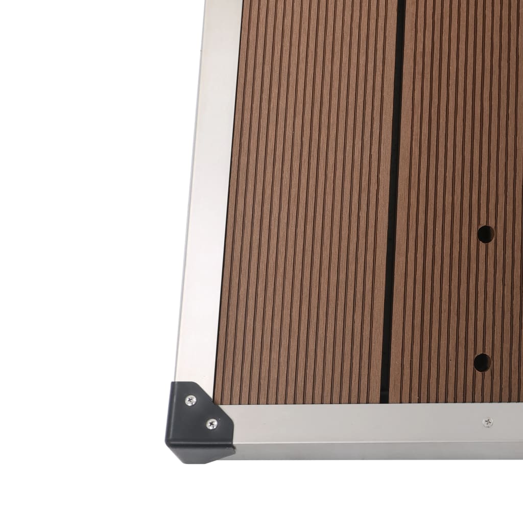 Outdoor Shower Tray WPC Stainless Steel 110x62 cm Brown - Bend