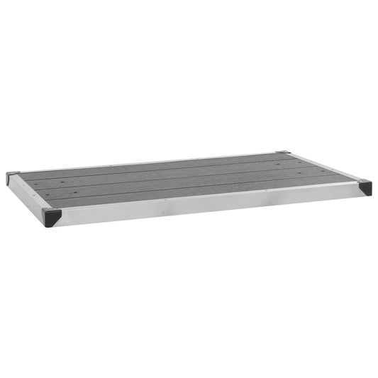 Outdoor Shower Tray WPC Stainless Steel 110x62 cm Grey - Bend