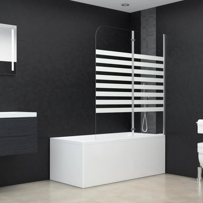 Bath Enclosure 120x140 cm Tempered Glass Stripe - Bend