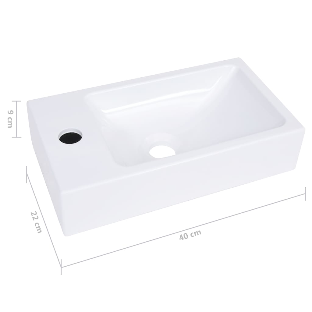 Wash Basin 400x220x90 mm SMC White - Bend