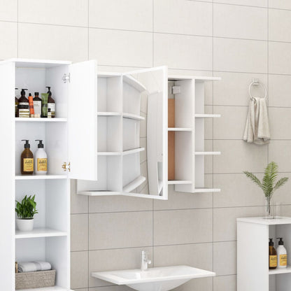 Bathroom Mirror Cabinet White 80x20.5x64 cm Engineered Wood - Bend