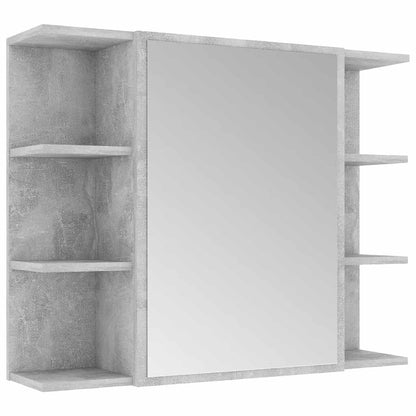 Bathroom Mirror Cabinet Concrete Grey 80x20.5x64 cm Engineered Wood - Bend