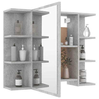 Bathroom Mirror Cabinet Concrete Grey 80x20.5x64 cm Engineered Wood - Bend