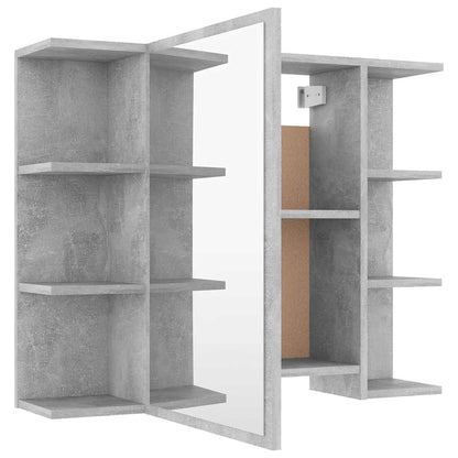 Bathroom Mirror Cabinet Concrete Grey 80x20.5x64 cm Engineered Wood - Bend