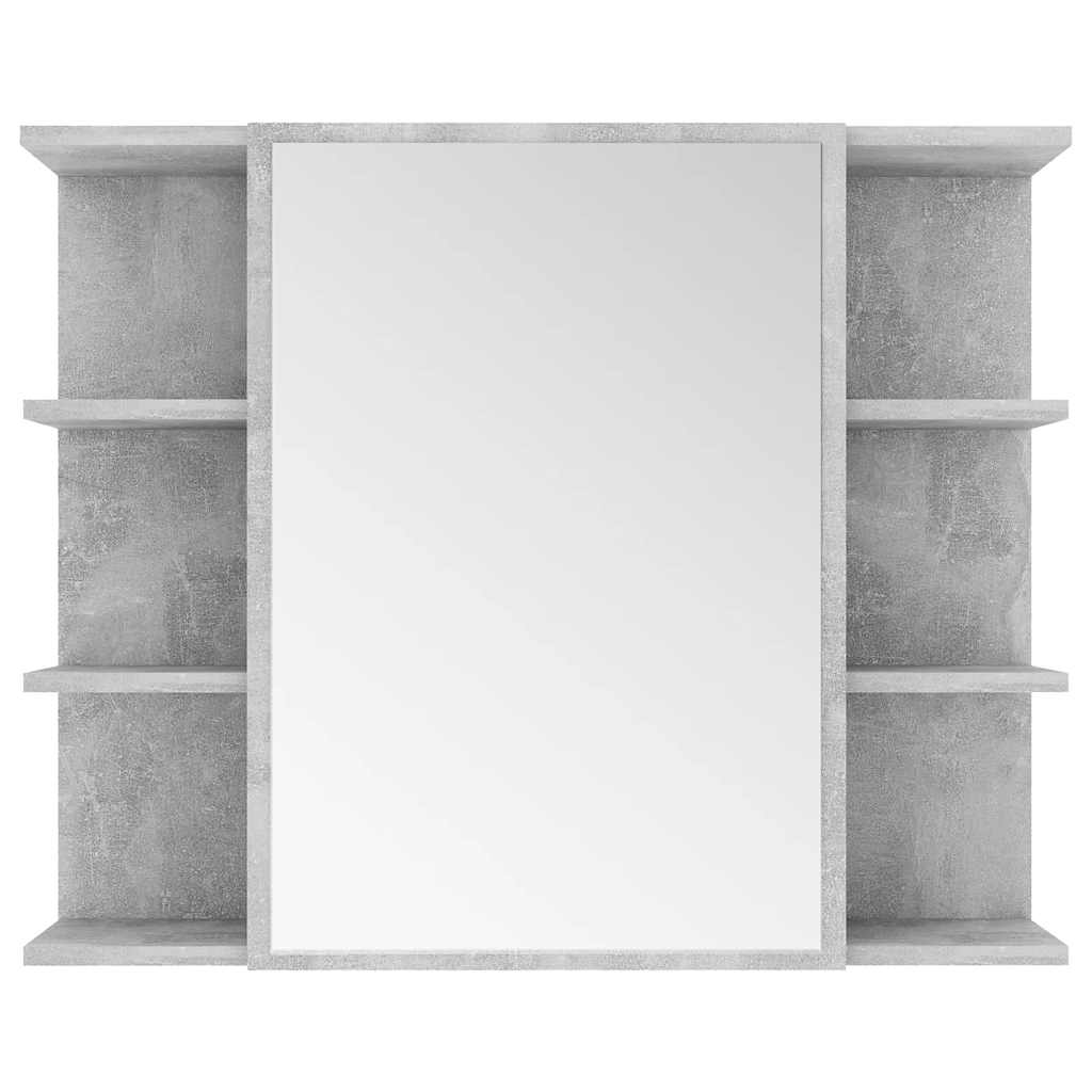 Bathroom Mirror Cabinet Concrete Grey 80x20.5x64 cm Engineered Wood - Bend