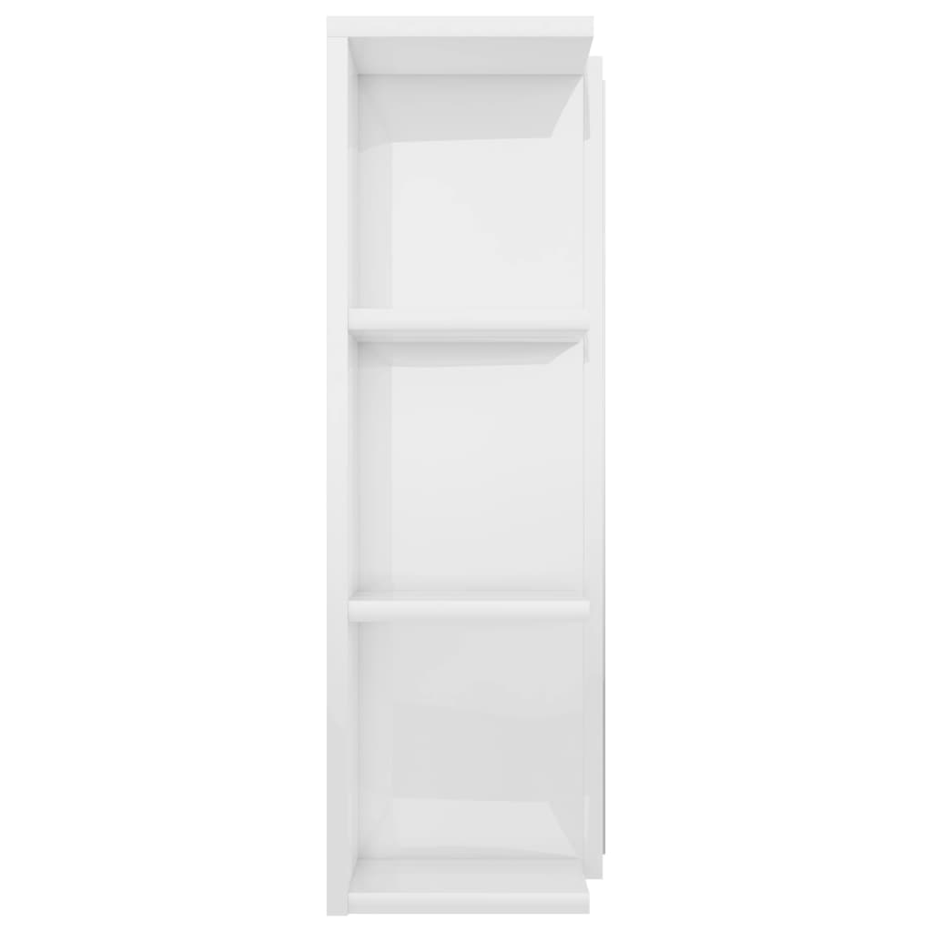 Bathroom Mirror Cabinet High Gloss White 80x20.5x64 cm Engineered Wood - Bend