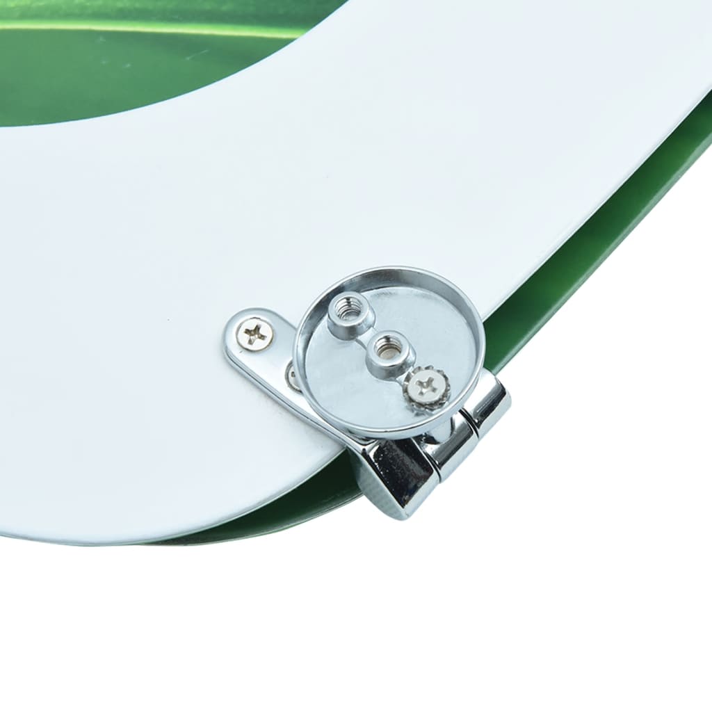 MDF Toilet Seat Lid - Green Water Drop Design