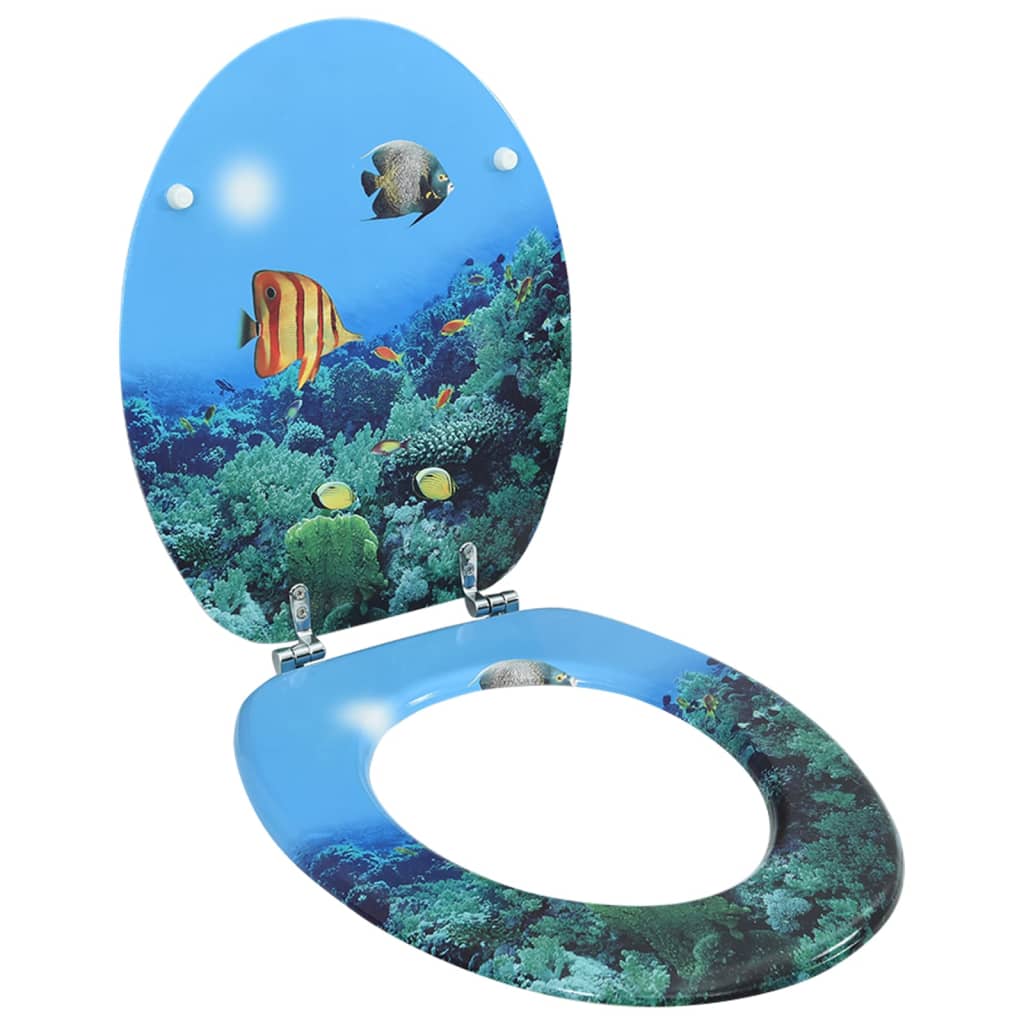 MDF Toilet Seat - Deep Sea Design