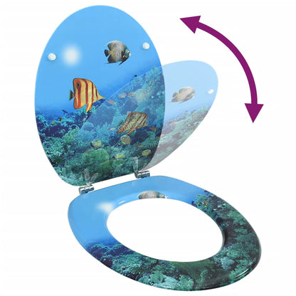 MDF Toilet Seat - Deep Sea Design