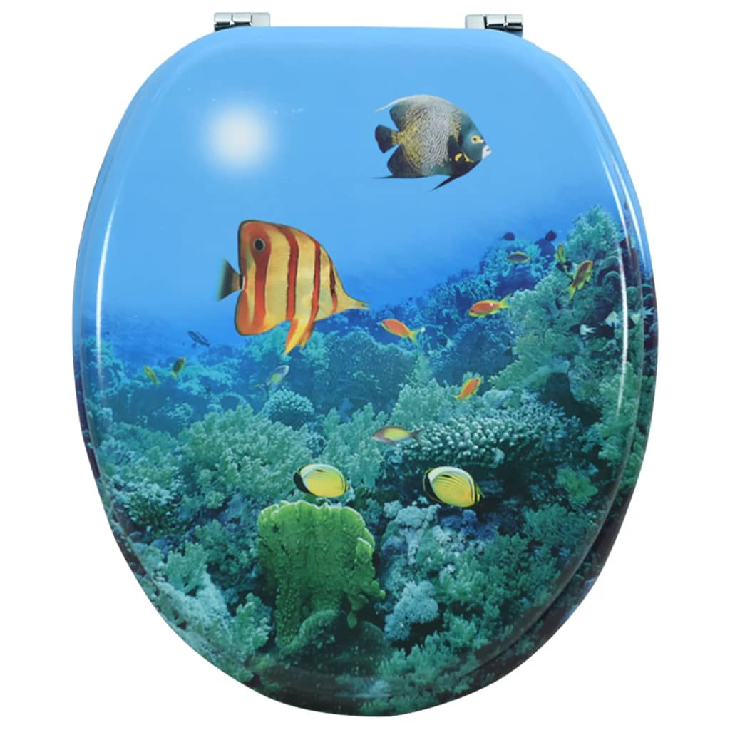 MDF Toilet Seat - Deep Sea Design