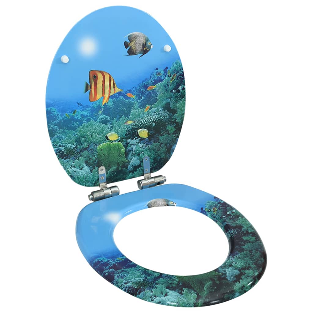 MDF Toilet Seat - Deep Sea Design