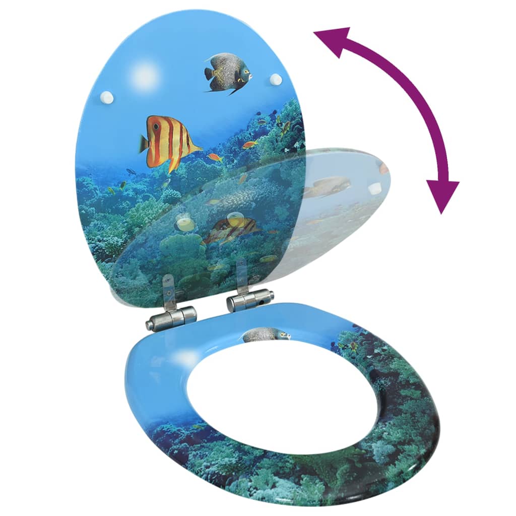 MDF Toilet Seat - Deep Sea Design