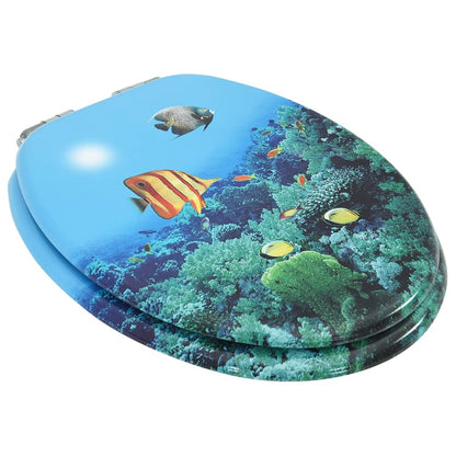 MDF Toilet Seat - Deep Sea Design