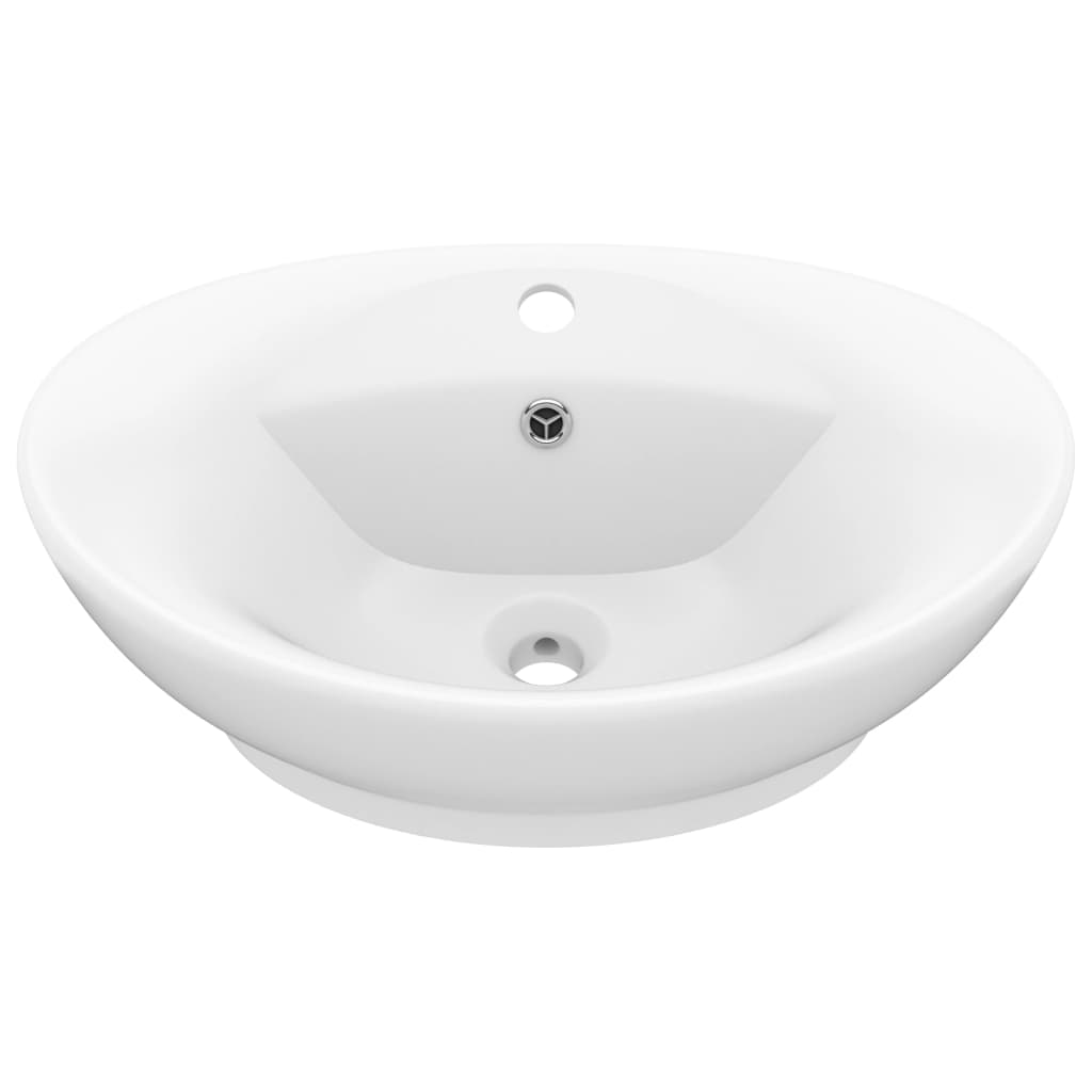 Luxury Ceramic Basin Overflow, Oval - Various Matt Colours