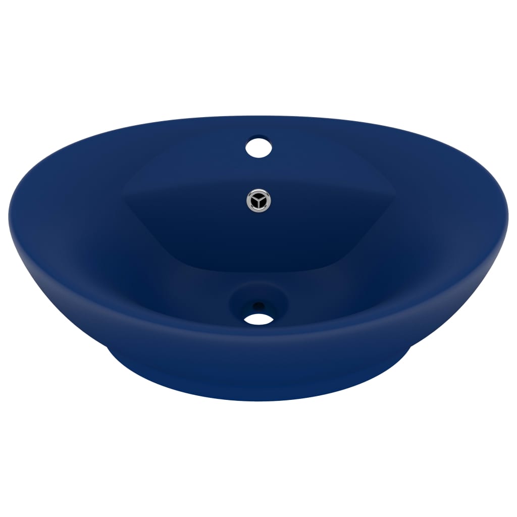 Luxury Ceramic Basin Overflow, Oval - Various Matt Colours