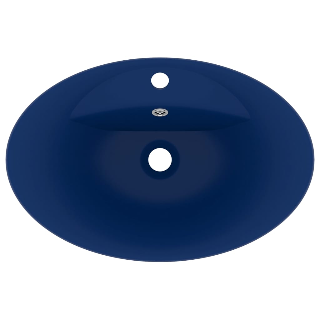 Luxury Ceramic Basin Overflow, Oval - Various Matt Colours