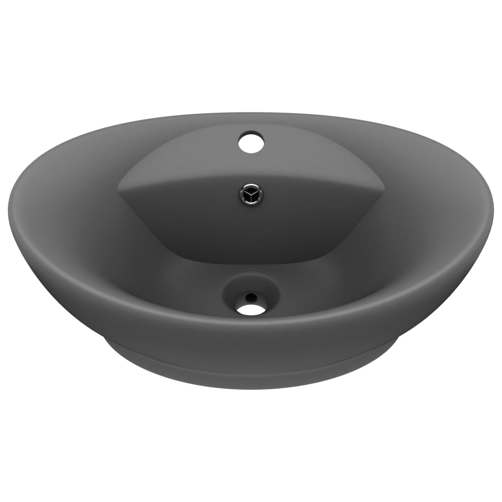 Luxury Ceramic Basin Overflow, Oval - Various Matt Colours