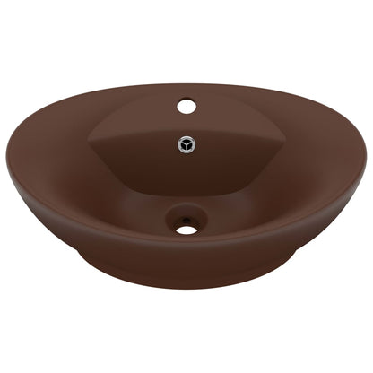 Luxury Ceramic Basin Overflow, Oval - Various Matt Colours