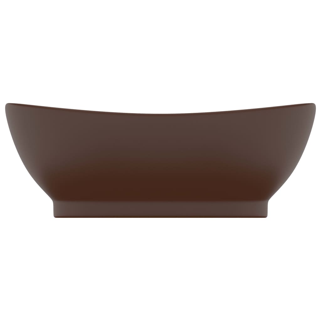 Luxury Ceramic Basin Overflow, Oval - Various Matt Colours