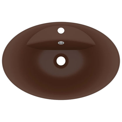 Luxury Ceramic Basin Overflow, Oval - Various Matt Colours