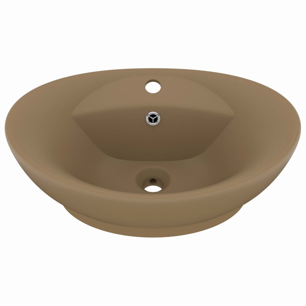 Luxury Ceramic Basin Overflow, Oval - Various Matt Colours