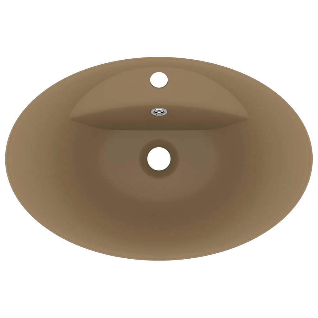 Luxury Ceramic Basin Overflow, Oval - Various Matt Colours