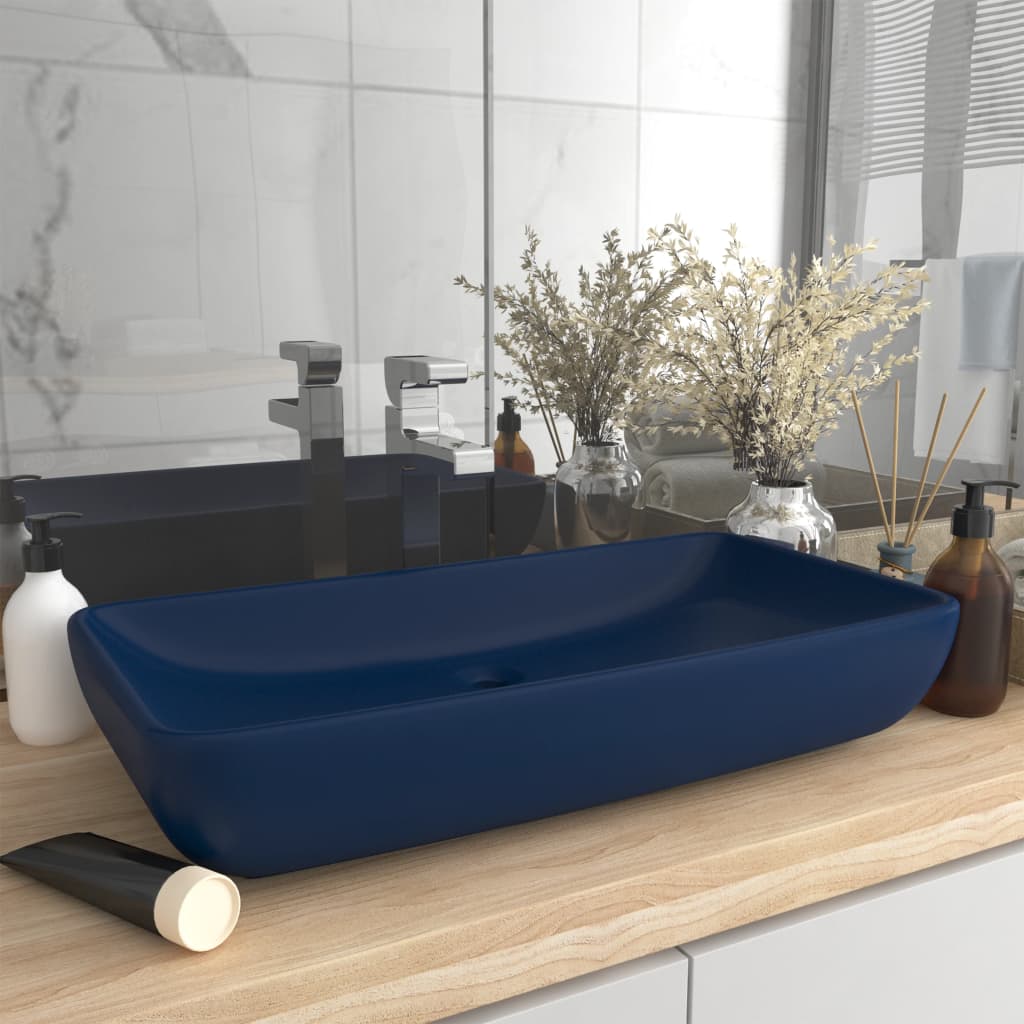 Luxury Ceramic Basin, Rectangular - Various Matt Colours