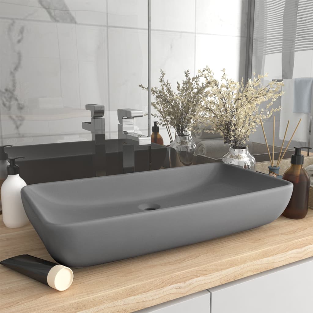 Luxury Ceramic Basin, Rectangular - Various Matt Colours