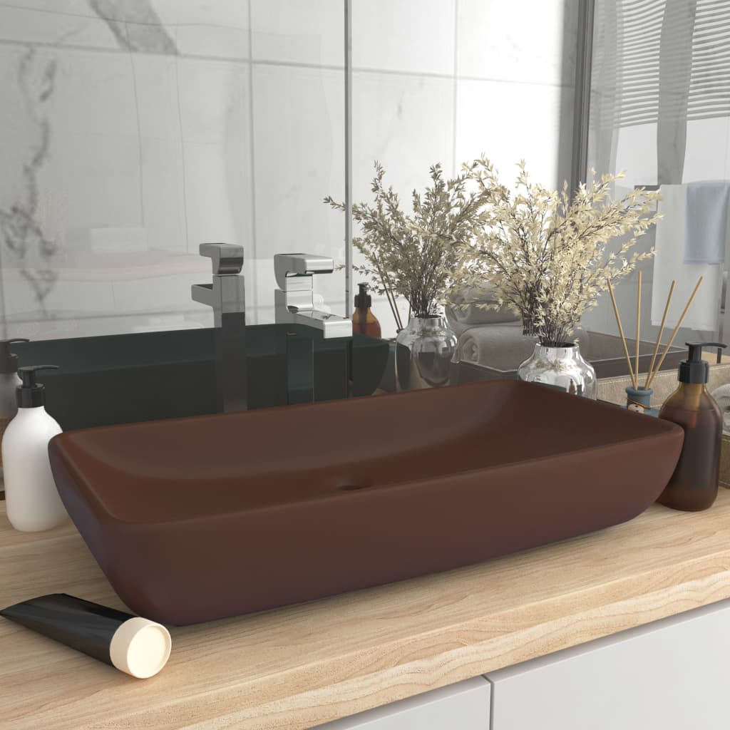 Luxury Ceramic Basin, Rectangular - Various Matt Colours