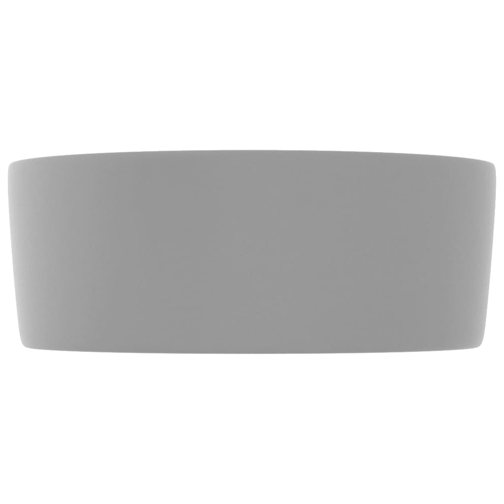 Luxury Wash Basin Round Matt Light Grey 40x15 cm Ceramic - Bend