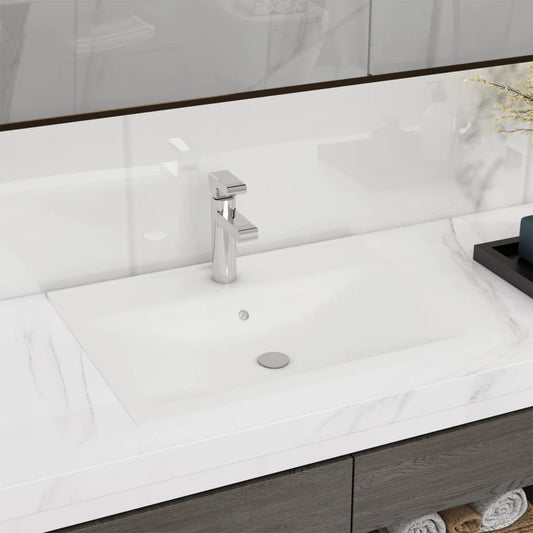 Luxury Ceramic Basin with Faucet Hole - Various Matt Colours