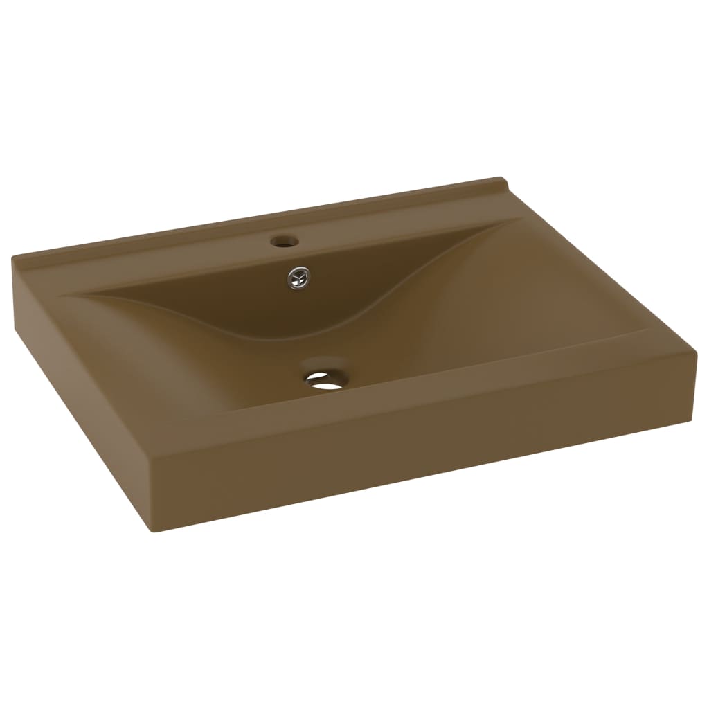 Luxury Ceramic Basin with Faucet Hole - Various Matt Colours