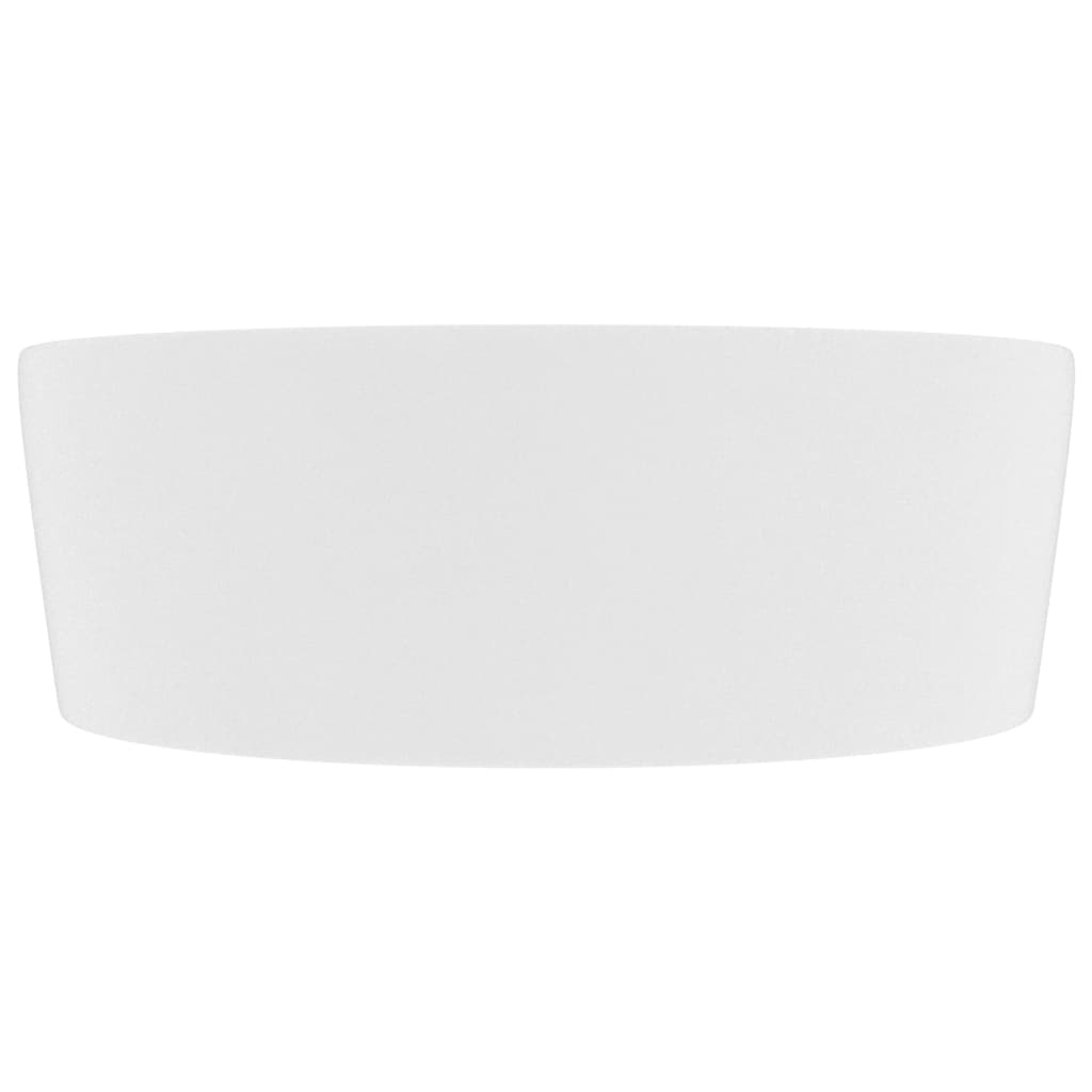 Luxury Wash Basin with Overflow Matt White 36x13 cm Ceramic