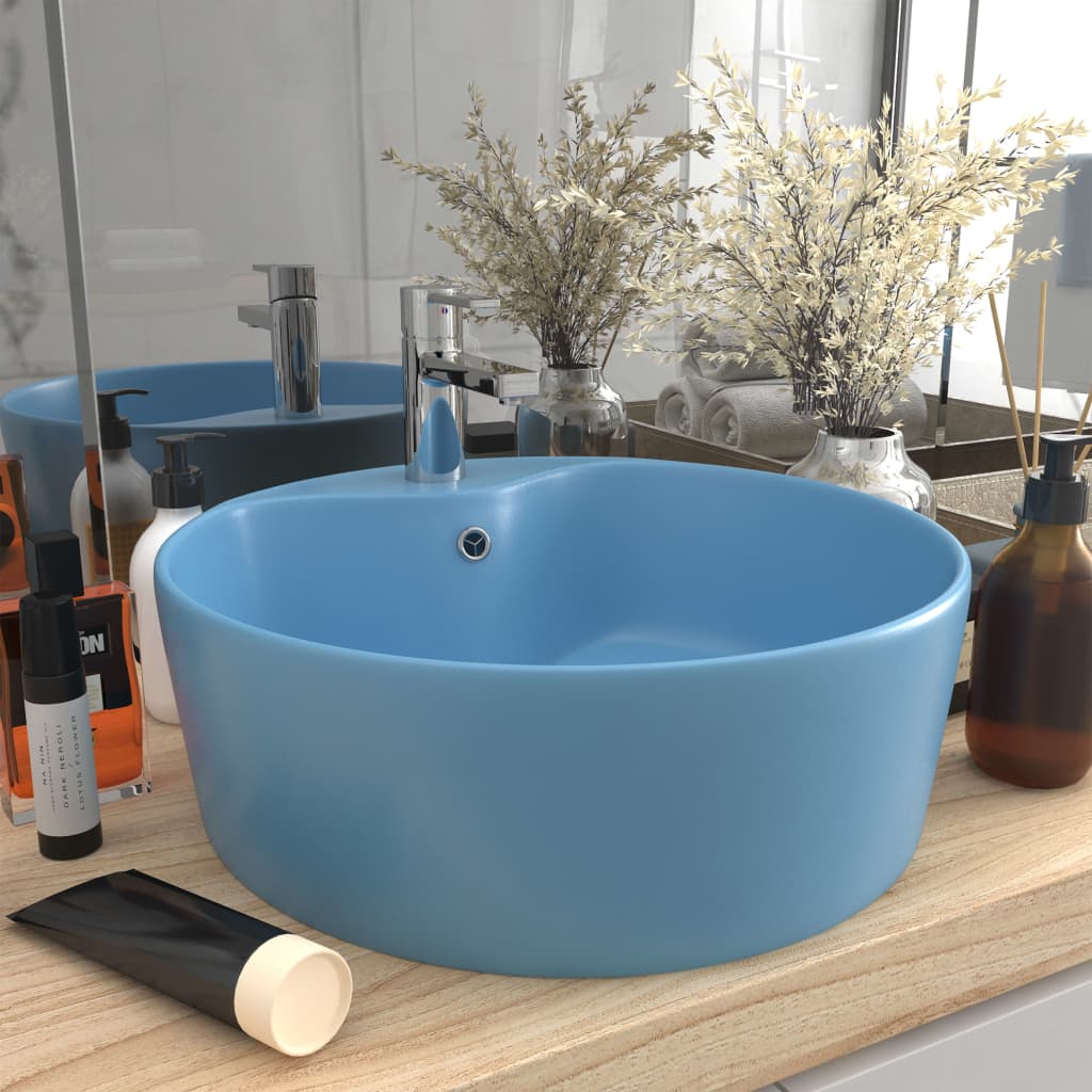 Ceramic Wash Basin with Overflow - Various Finishes