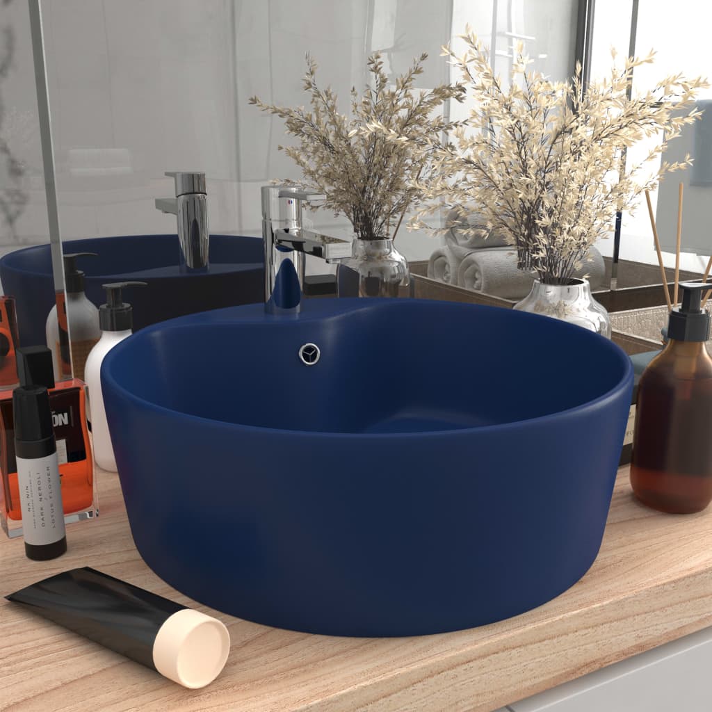 Ceramic Wash Basin with Overflow - Various Finishes