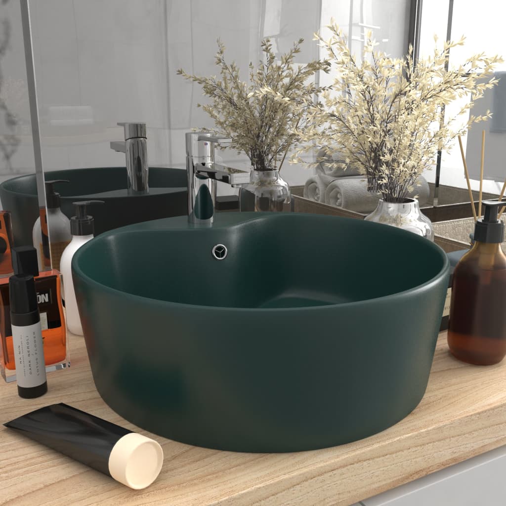 Ceramic Wash Basin with Overflow - Various Finishes