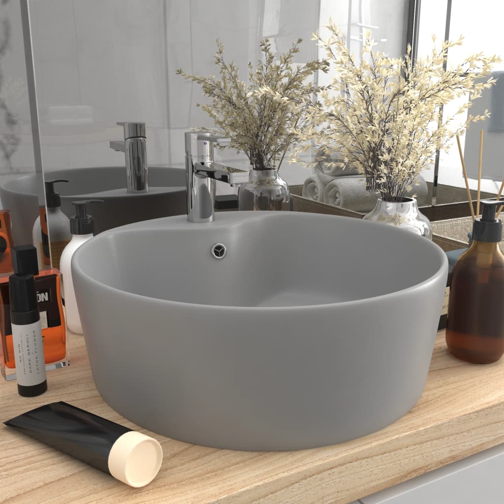 Ceramic Wash Basin with Overflow - Various Finishes