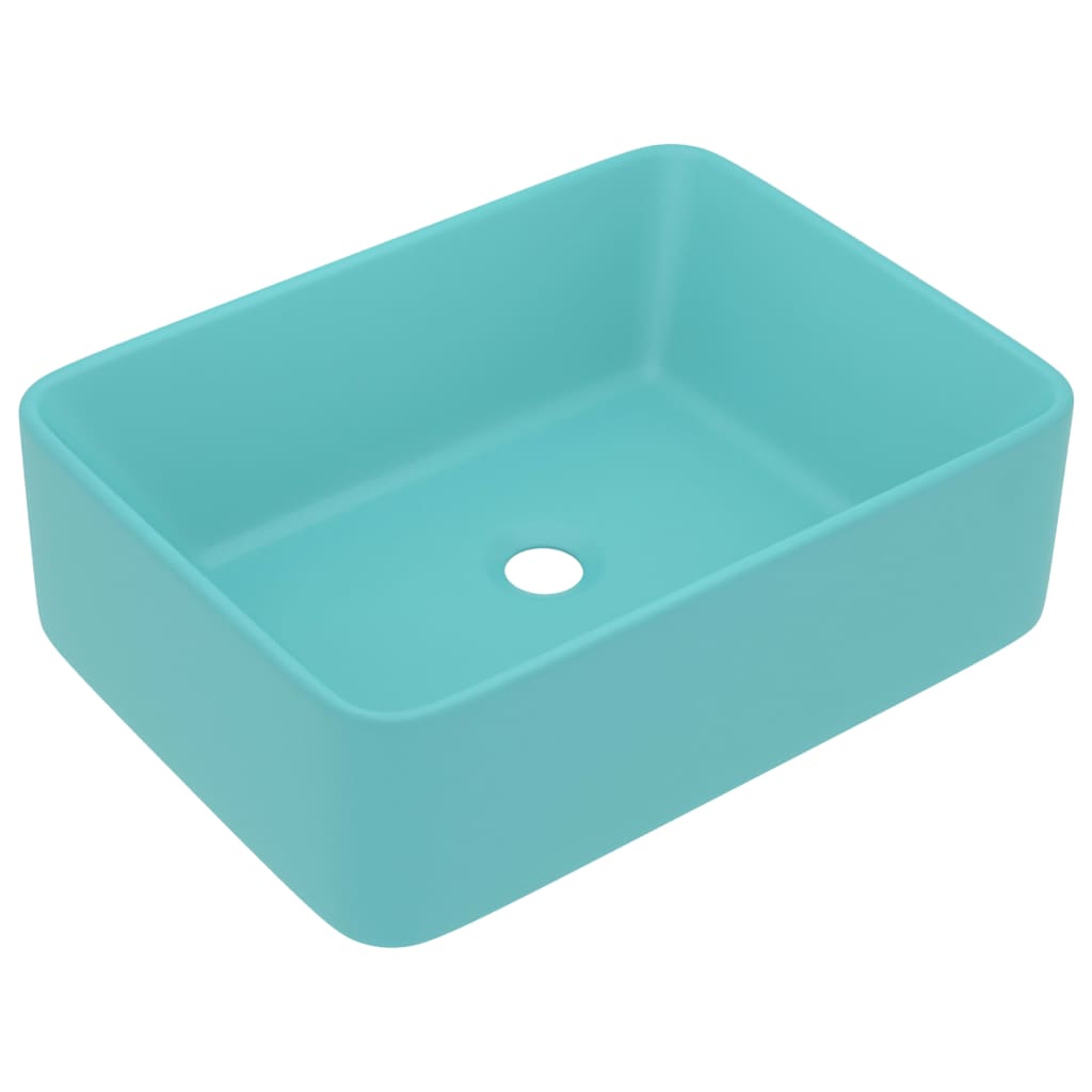 Luxury Wash Basin Matt Light Green 41x30x12 cm Ceramic