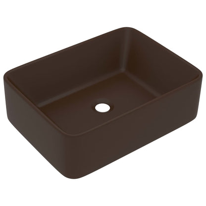 Luxury Ceramic Wash Basin, Rectangular - Various Matt Colours