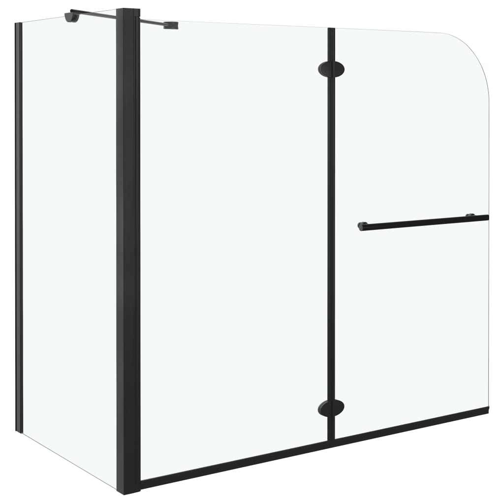 Bi-Folding Shower Enclosure ESG 120x68x130 cm Black - Bend